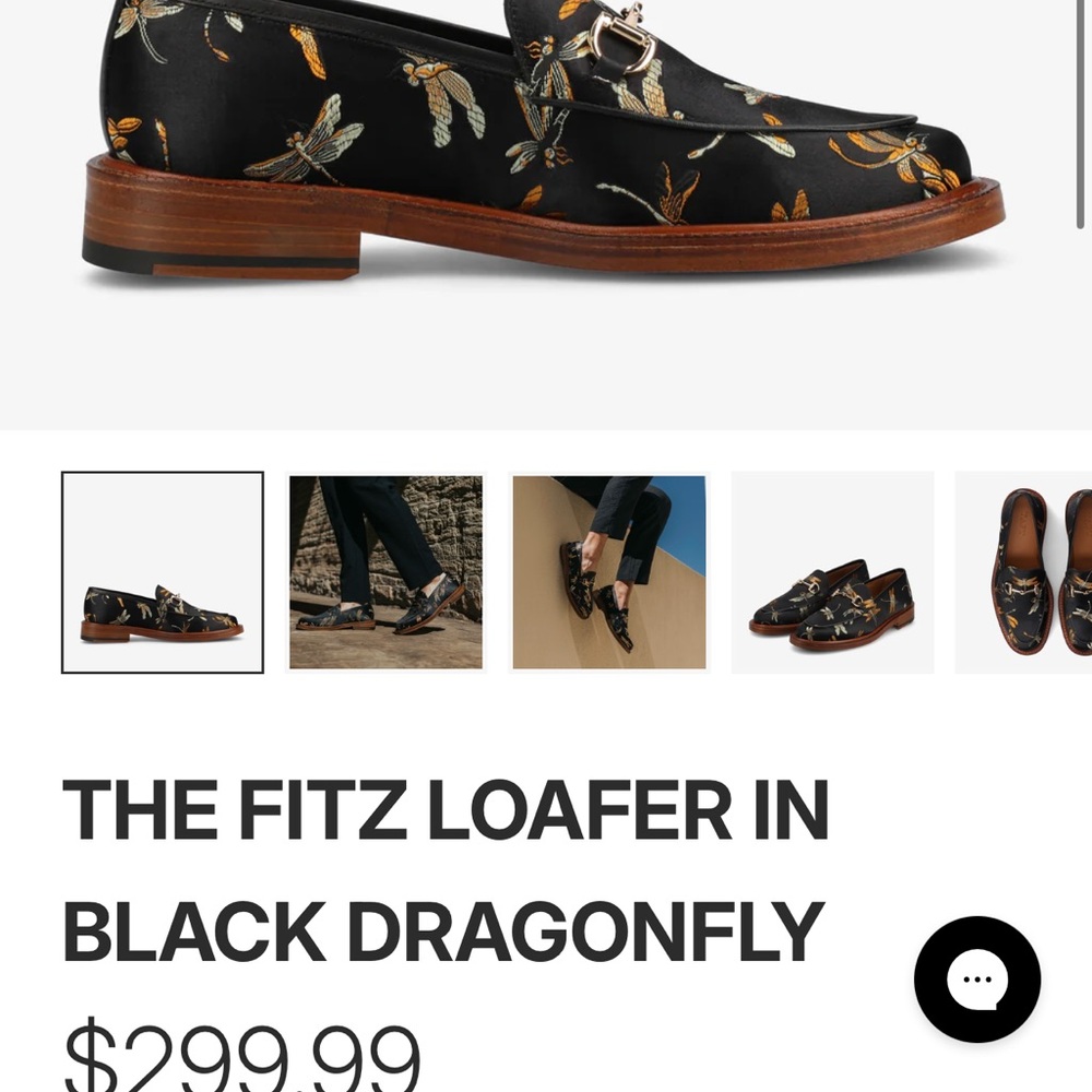 Taft Black Loafers with Dragonfly Design